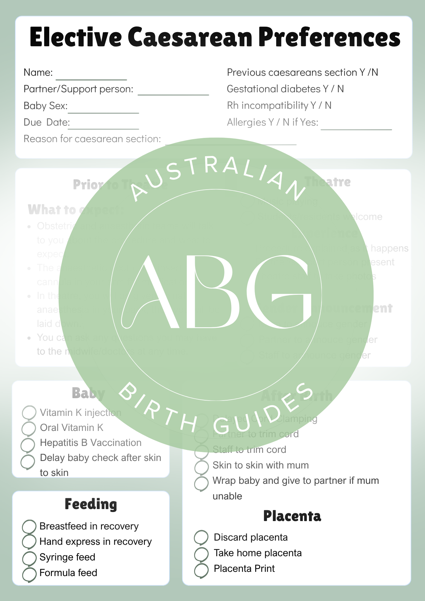 Elective Caesarean Section Guide